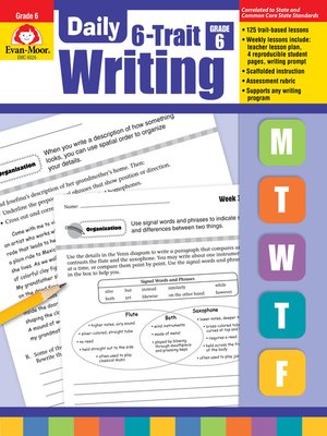 cover image of Daily 6-Trait Writing, Grade 6